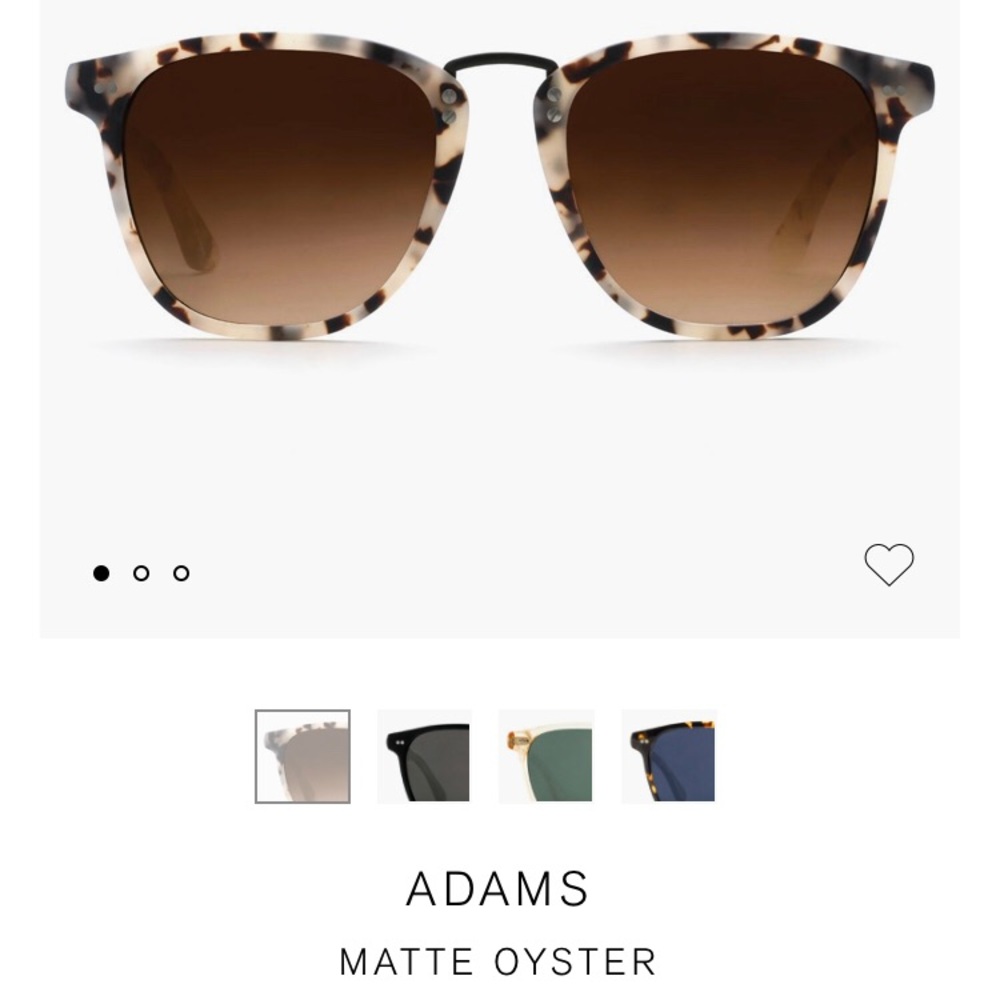 NWT! KREWE Sunglasses - Adams Matte Oyster